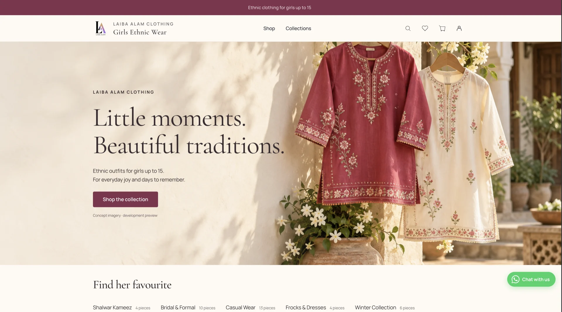 Laiba Alam Clothing - Online Store website preview